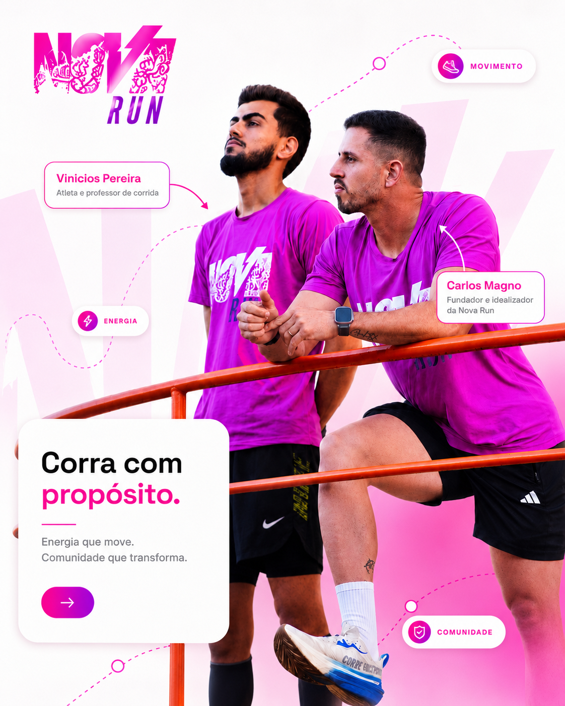 Vinicios Pereira e Carlos Magno — organizadores da Nova Run